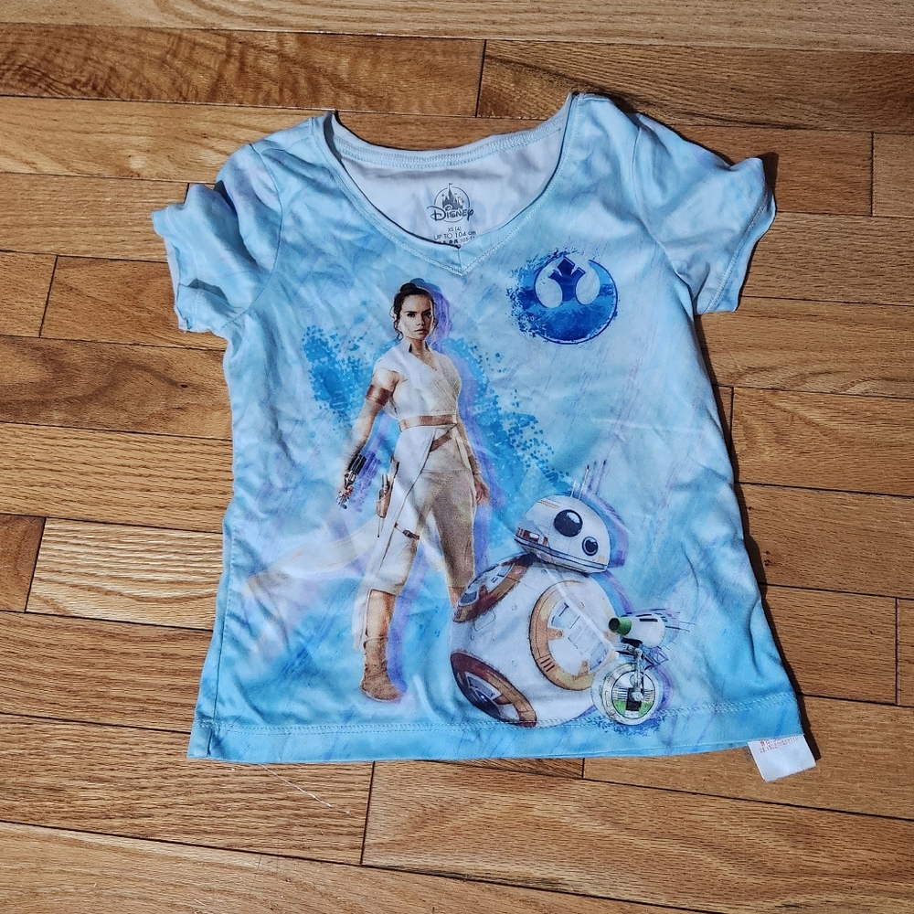 Girl's Star Wars Rey and BB8 rebellion shirt